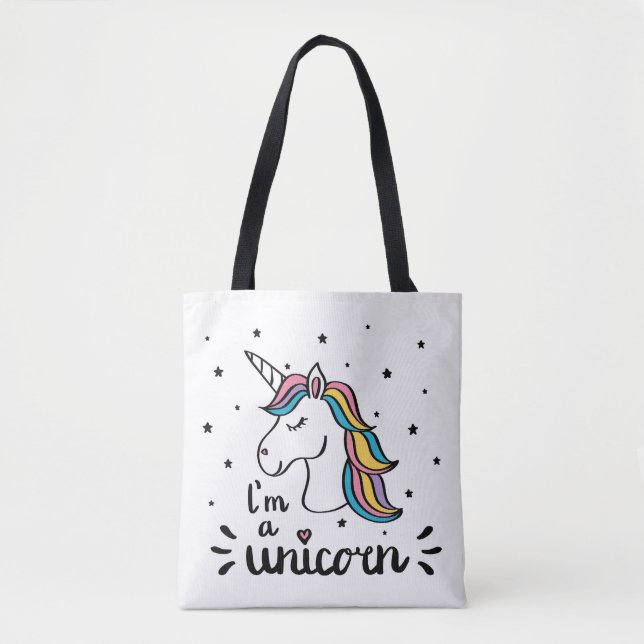 Bolsa Tote Unicórnio | eu sou um unicórnio (Frente)