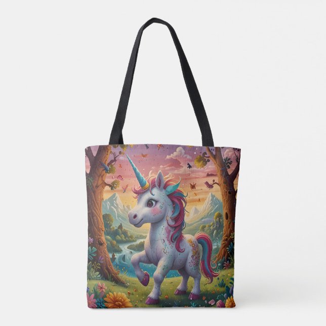 Bolsa Tote Unicórnio Guardião Cósmico  (Verso)