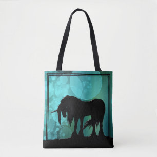 Bolsa Tote Unicórnio Místico (bolhas de chá)