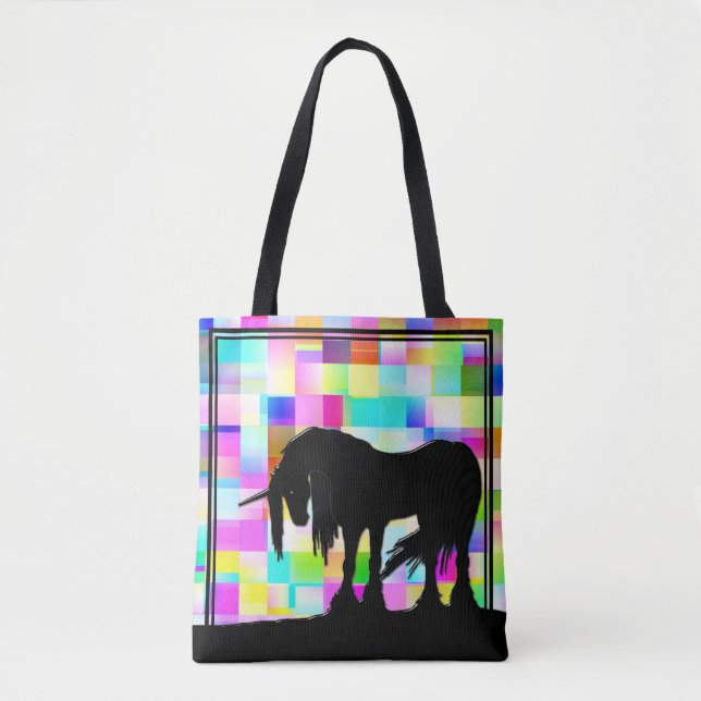 Bolsa Tote Unicórnio Místico (colorido) (Frente)