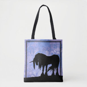 Bolsa Tote Unicórnio místico (grunhido roxo sujo)