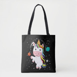 Bolsa Tote Unicórnio No Espaço