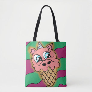 Bolsa Tote unicórnio sorvete