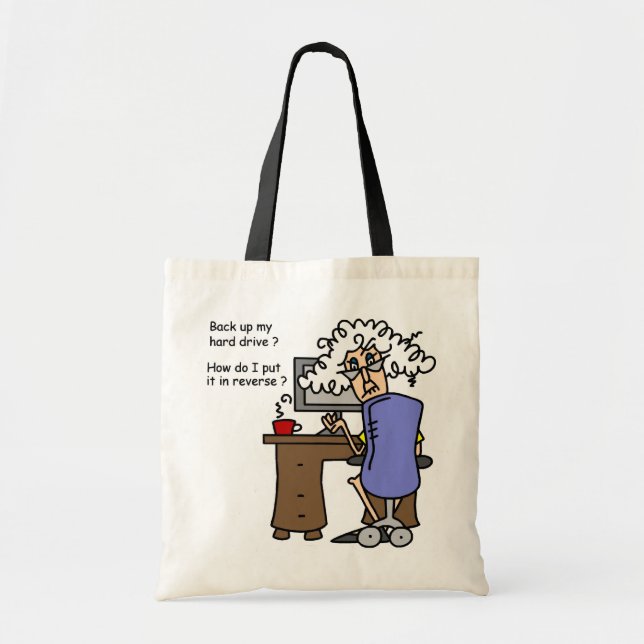 Bolsa Tote Unidade de duro para trás com Humor (Frente)