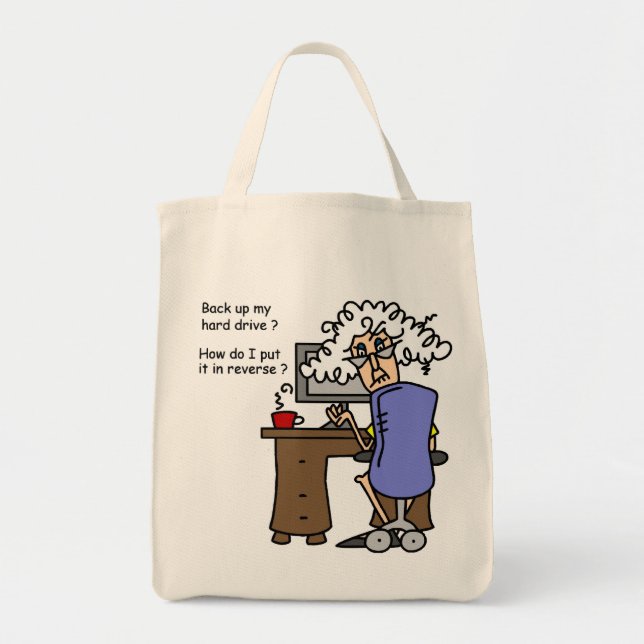 Bolsa Tote Unidade de duro para trás com Humor (Frente)