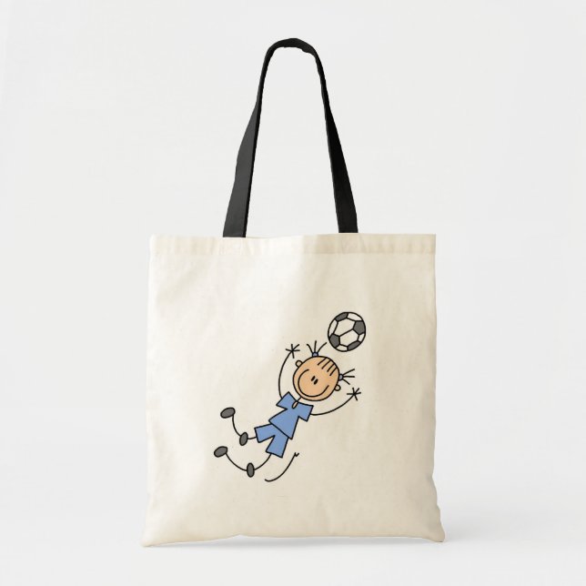 Bolsa Tote Uniforme azul do futebol da menina (Frente)
