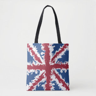 Bolsa Tote Union Jack Bag, UK Flag Liquid Art