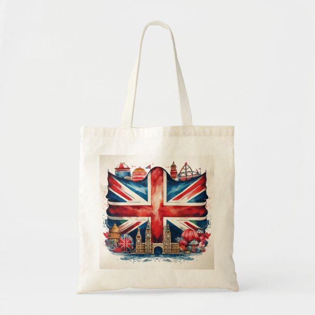 Bolsa Tote Union Jack Landmarks Tote Bag (Frente)