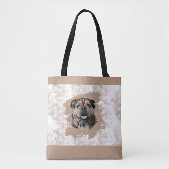 Bolsa Tote Unique Dog Lover English Bulldog Mom Gift Photo (Frente)