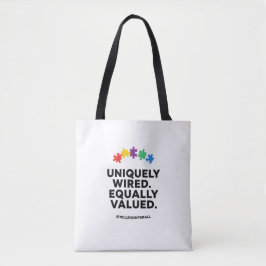 Bolsa Tote Uniquely Wired Equally Valued Awareness Art