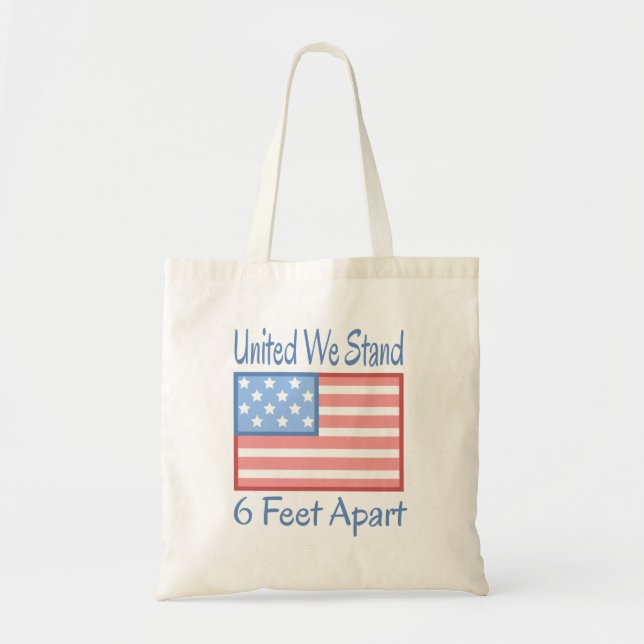 Bolsa Tote United We Stand 6 Pés Além USA Flag (Frente)