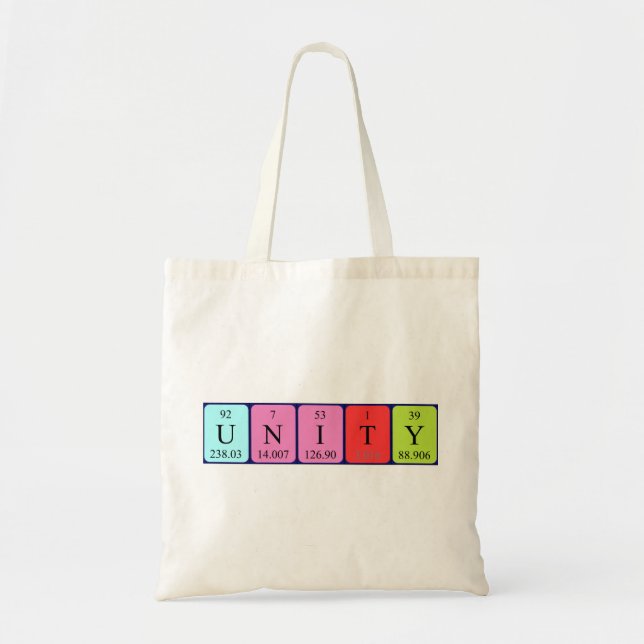 Bolsa Tote Unity periodic table name tote bag (Frente)