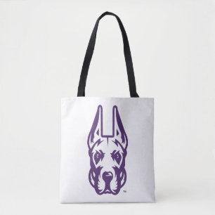 Bolsa Tote Universidade de Albany Great Dane Mascot Head