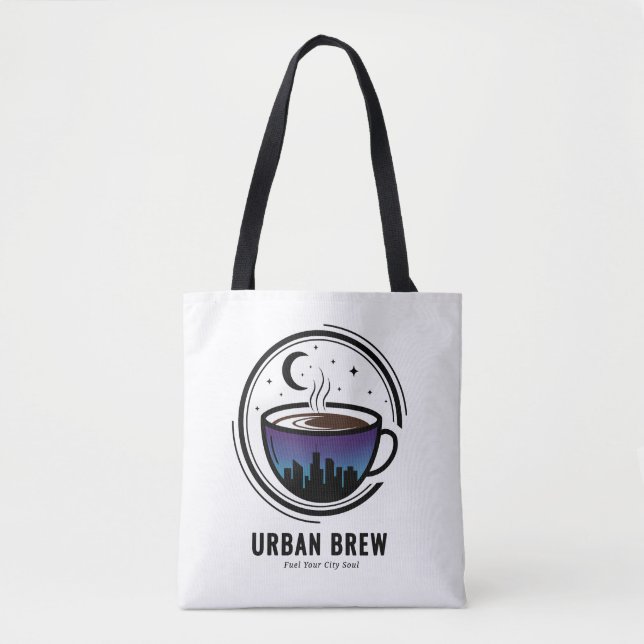 Bolsa Tote Urban Brew City Skyline Coffee (Frente)