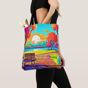 Bolsa Tote Urban Oasis Sunset Panorama