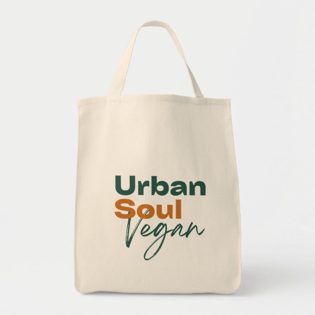 Bolsa Tote Urban Soul Vegan Minimalist Health and Wellness (Frente)