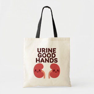 Bolsa Tote Urina em Boas Mãos - Design de Rim Bonito Sorriso