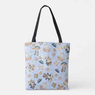 Bolsa Tote Ursa Pirata Fofa Padrão Perfeito