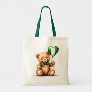 Bolsa Tote ursinho de peluche e balão com a bandeira nigerian