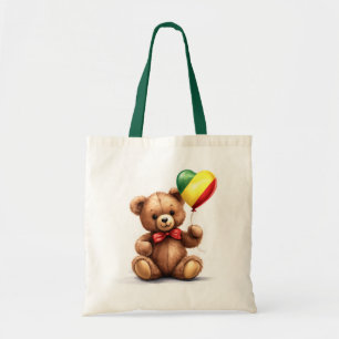 Bolsa Tote ursinho de pelúcia e balão República do Congo.