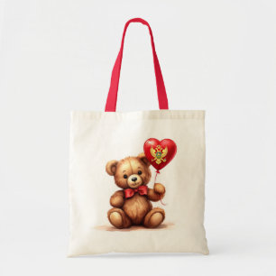 Bolsa Tote ursinho e balão com a bandeira montenegrina.