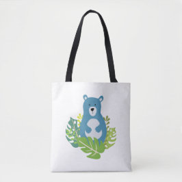 Bolsa Tote urso bonitinho na floresta