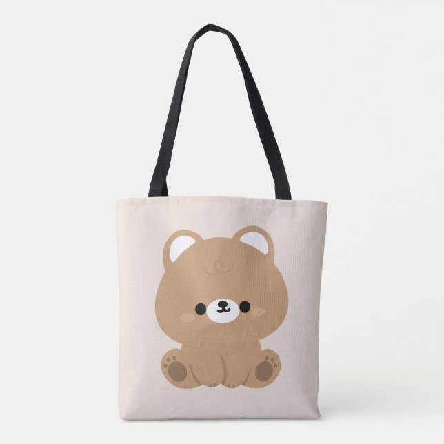 Bolsa Tote Urso Castanho Bonito (Verso)