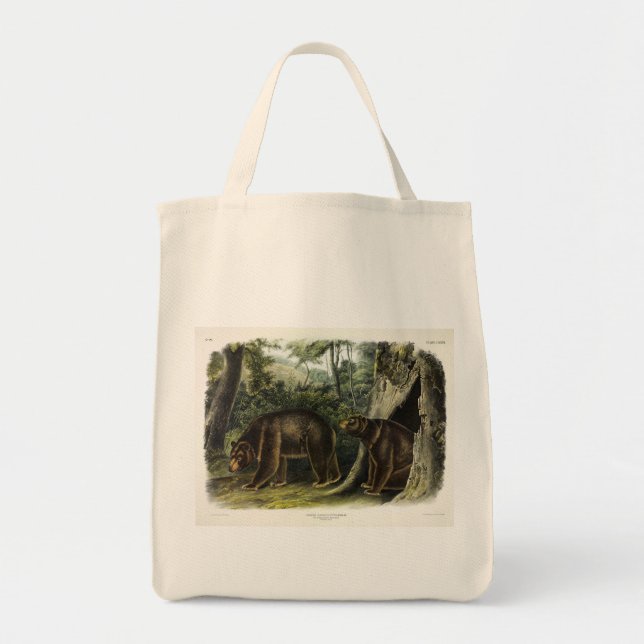 Bolsa Tote Urso Cinamão dos Quadrupes de Audubon (Frente)