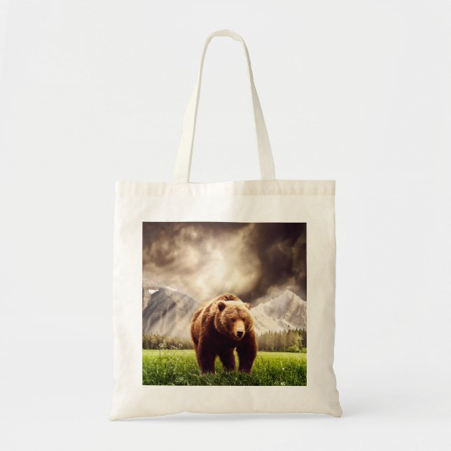 Bolsa Tote Urso da montanha (Frente)