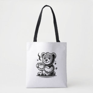 Bolsa Tote urso de café