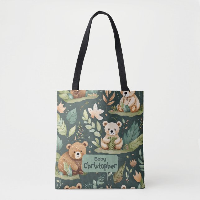 Bolsa Tote Urso de Madeira (Frente)