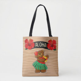Bolsa Tote Urso de pelúcia Aloha Hula