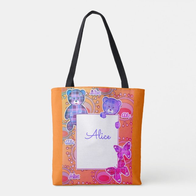 Bolsa Tote Urso de pelúcia, bebê (Verso)