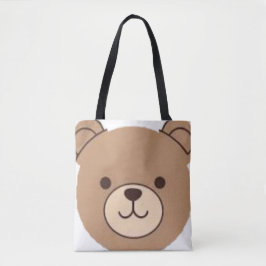 Bolsa Tote Urso de Pelúcia Marrom Fofo Personalizado