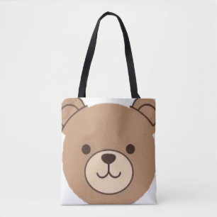 Bolsa Tote Urso de Pelúcia Marrom Fofo Personalizado