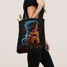 Bolsa Tote Urso de pelúcia Neon ABC