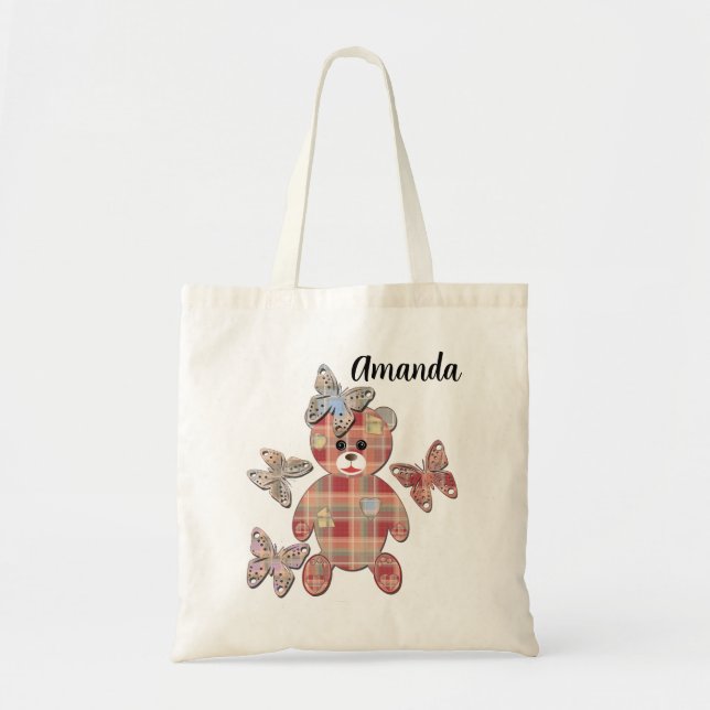 Bolsa Tote Urso de pelúcia, urso de pelúcia (Frente)