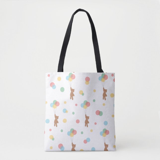 Bolsa Tote Urso de Teddy com Balões (Frente)