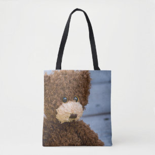 Bolsa Tote Urso de ursinho encaracolado de Brown