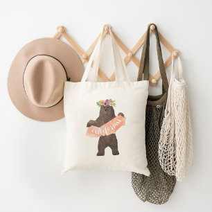 Bolsa Tote Urso do Boho da Califórnia