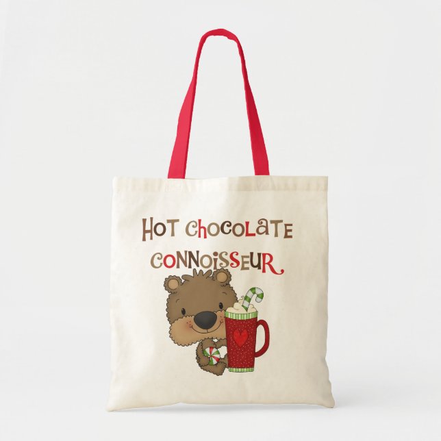 Bolsa Tote Urso do menino do perito do chocolate quente (Frente)