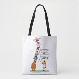 Bolsa Tote Urso engraçado que veste muitos chapéus