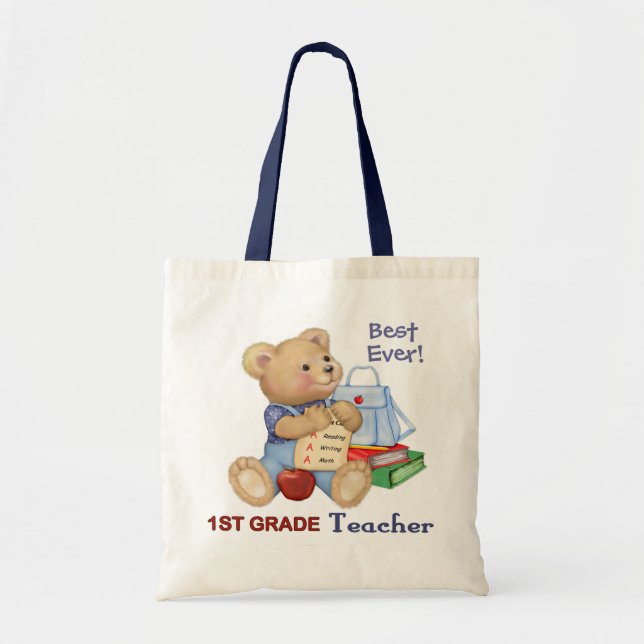 Bolsa Tote Urso Escolar - Professora do Primeiro Grau (Frente)