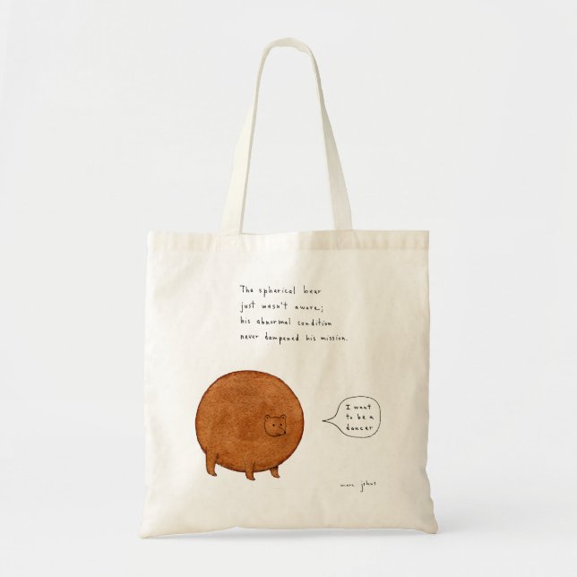 Bolsa Tote Urso esférico - sacola magro (Frente)
