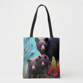Bolsa Tote Urso mamão e filhotes