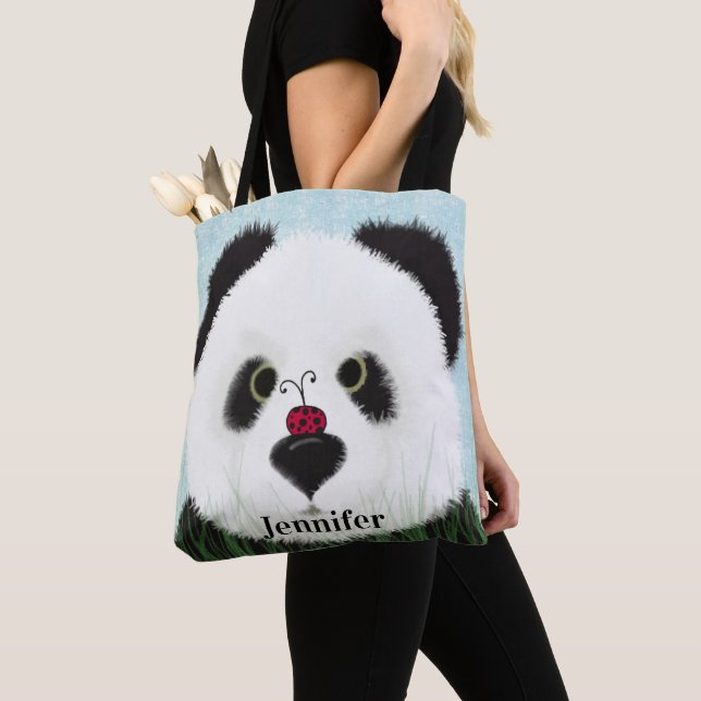 Bolsa Tote Urso Panda Adorável (Close Up)