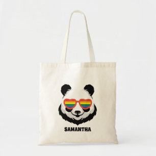 Bolsa Tote Urso Panda Bonito Arco-íris LGBTQ