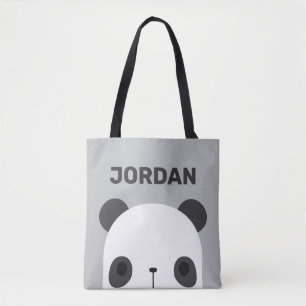 Bolsa Tote Urso Panda Bonito com Nome Personalizado