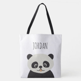 Bolsa Tote Urso panda ilustração fofo personalizado