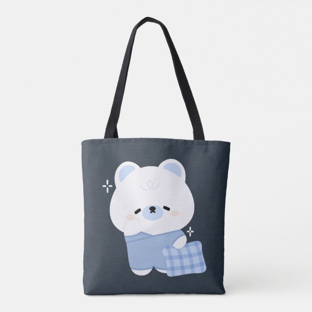 Bolsa Tote Urso Polar Bonito Sonolento (Verso)